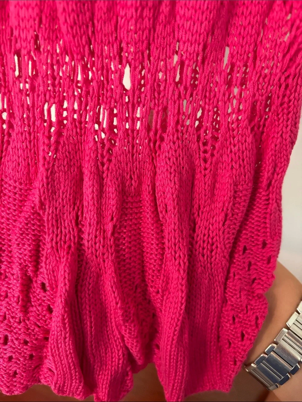 Beach Riot Crochet Maxi Dress - Fuchsia Pink